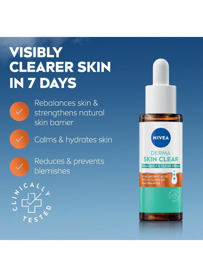 Nivea Derma Skin Clear Purifying and Soothing Serum 30 ml - Image 3